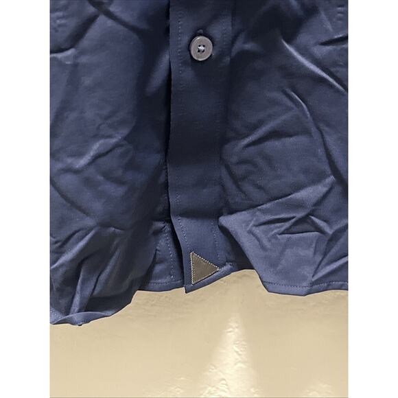 UNTUCKit Mens Blue Long Sleeve Button Dress Shirt Gironde Wrinkle Free Large Reg - Picture 5 of 8